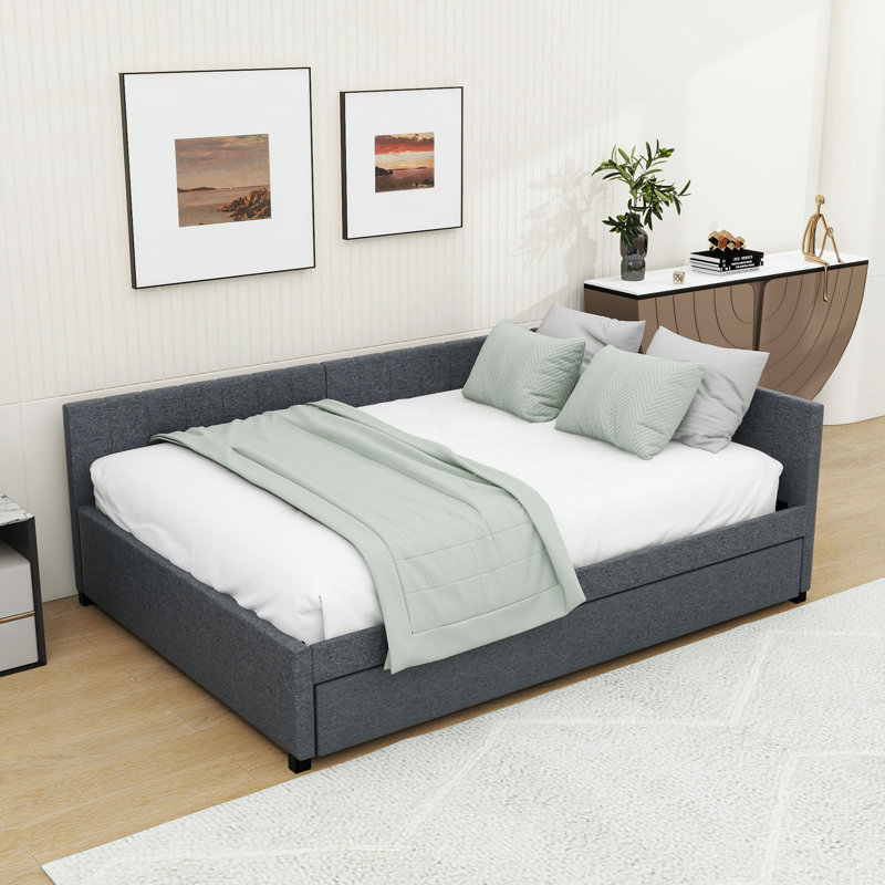 Thelman Upholstered Daybed, Gray, Full / Double