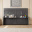 Lit escamotable double avec bureau intégré, charge USB et lumières DEL - Lit mural peu encombrant pour les petites pièces, les bureaux à domicile et les espaces invités-2093683058-2093683059