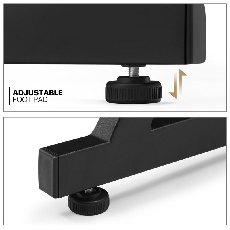 2-Tier Standing Computer Desk, Laptop Table Workstation with Keyboard Monitor Shelf and Host Rack