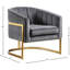 Fauteuil demi-tonneau en velours 30 po Carter-774457186
