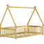 Lit simple en forme de tente, lit tipi avec garde-corps-128986457