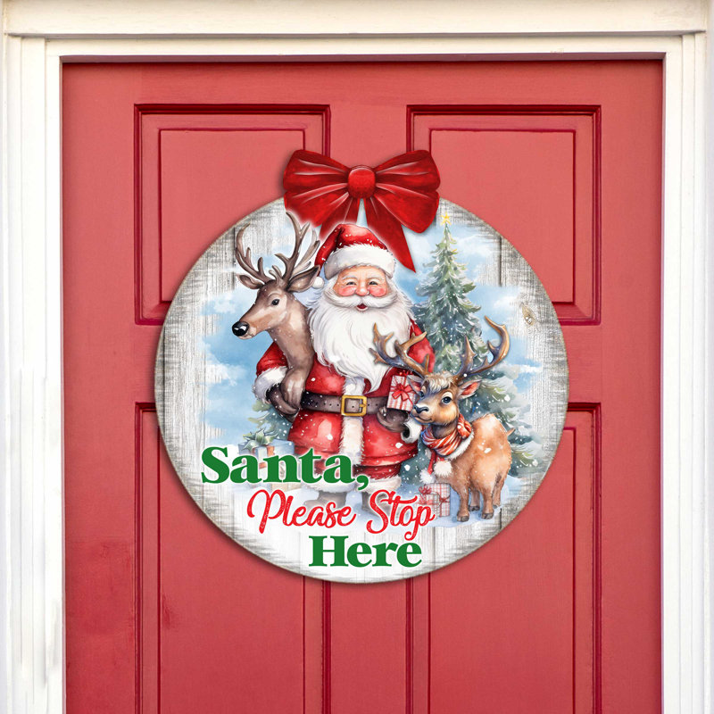 Père Noël, arrêtez-vous ici, signez la porte D? Co
