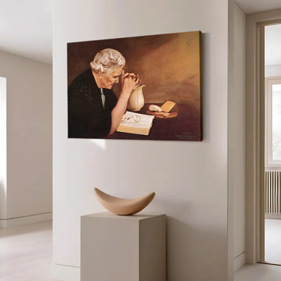 Woman Praying Gratitude Religious Wall Art Poster