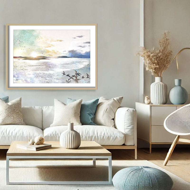 «Nature Inspired Ephemera» par Stefanie Bales - Œuvre d'art encadrée , H 32 po x l 48 po