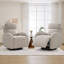 Fauteuil inclinable pivotant à bascule Delba à trois moteurs avec appui-tête et soutien lombaire réglables, ports USB et de type C, idéal pour la chambre d'enfant.-713669474