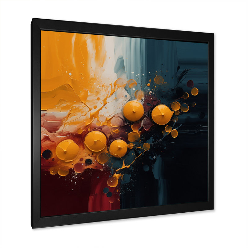 Oktaha dansant avec de l'eau III, Cadre photo noir, H 16 po x l 16 po x P 1 po
