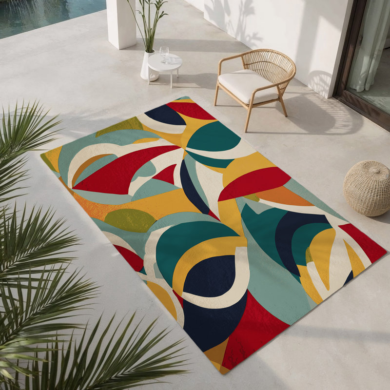 Tapis intérieur et extérieur Spunky Shimmy, Rectangle 1 pi 6 po x 2 pi 6 po