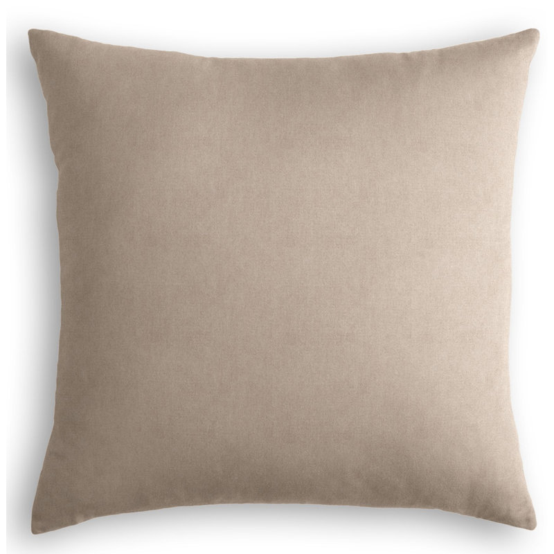 Classic Polyester/Polyester blend Square Pillow Cover & Insert, 18" x 18", Taupe