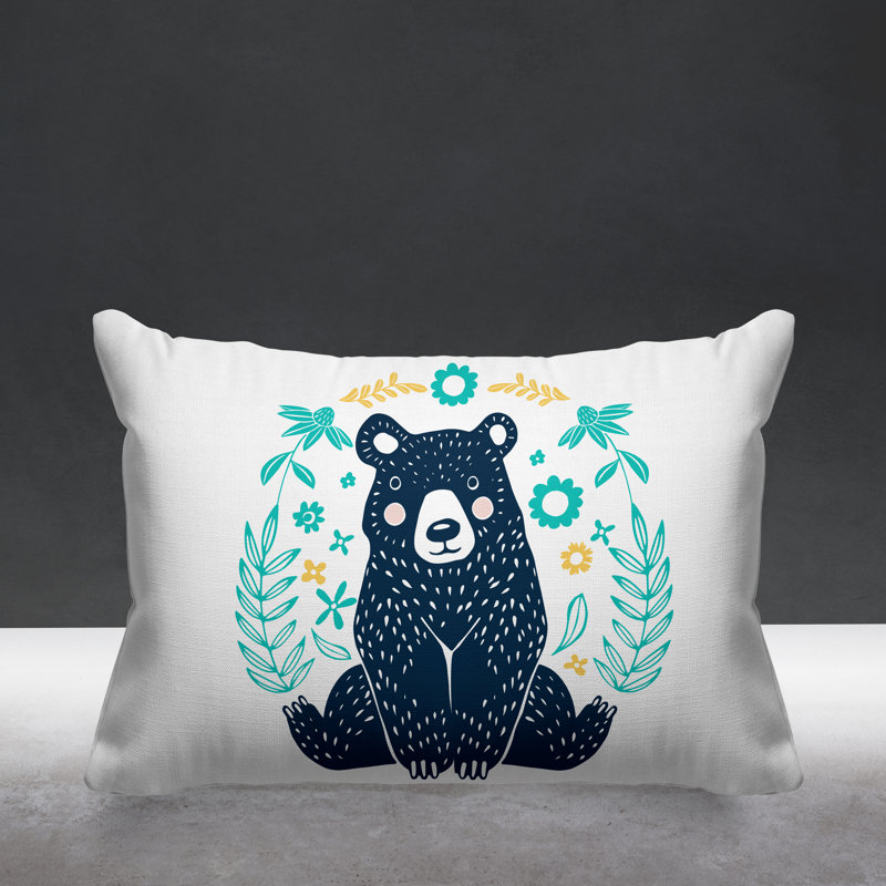Coussin décoratif d'intérieur Buby, Sarcelle / bleu marine