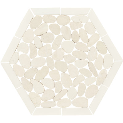 Mosaïque de galets hexagonaux Daltile Pebble Oasis 11 po x 10 po (11 pièces par carton)