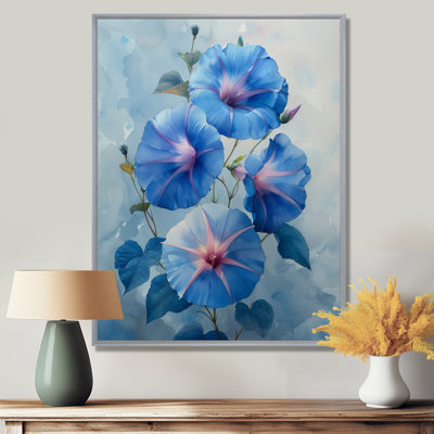 «Garden of Blue Morning Glory Bloom II - Morning Glory», art mural