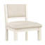 Chaises à hauteur de comptoir blanc antique - tissu texturé rembourré pour salle à manger rembourrée 2 pièces