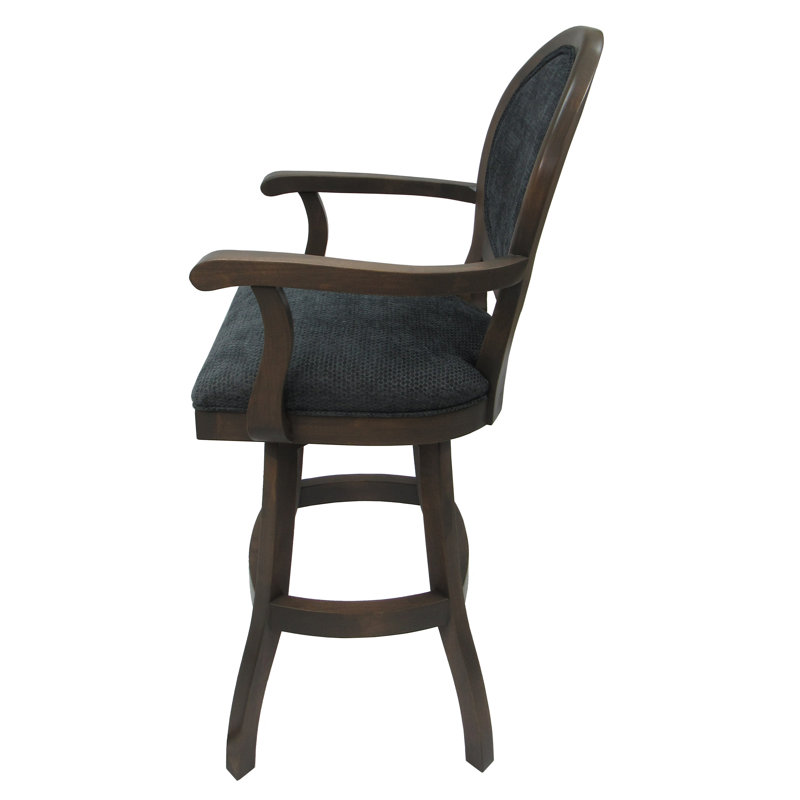 Tabouret de bar pivotant en bois 26 po - 500 - étain rustique anthracite Bella, Très grand (assise de 34 po de hauteur)