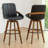 Modern Leather Upholstered Swivel Counter & Bar Stools (Set of 4)-1848810304-1848810305-1848810309