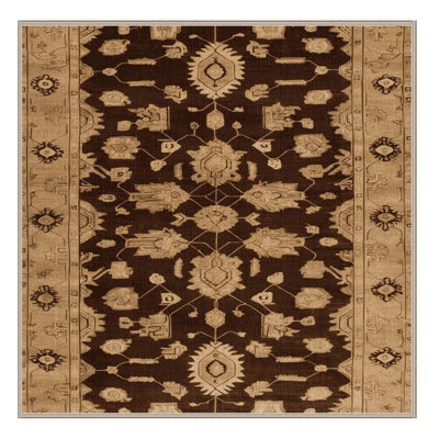Tapis brun lavable à la machine