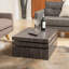Table basse avec plateau tournant, bois