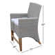 Nicole High-Density Polyethylene (HDPE) Wicker Premium All-Weather Wicker Dining Armchair with Sunbrella® Cushion