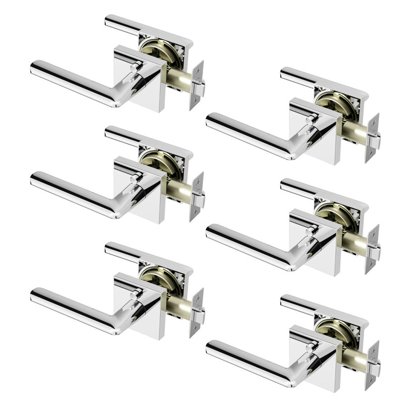 Poignée de porte d'intimité Mirra Design moderne dissimulé pour (lit et salle de bain) - Style minimaliste élégant en chrome