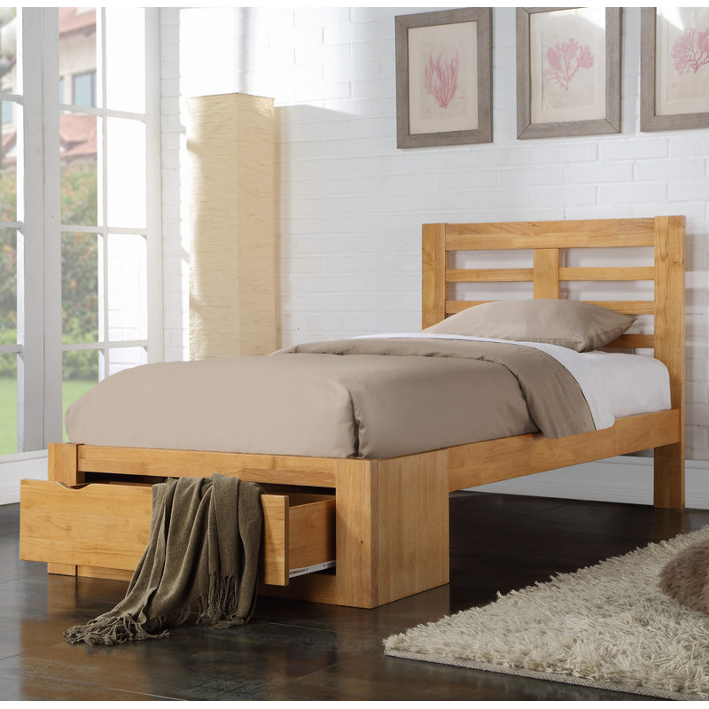 Lara Storage Bed, Oak, Single (3')