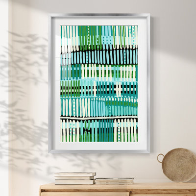 Motif sarcelle II - impression encadrée