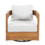 Fauteuil club pivotant en bois Telluride