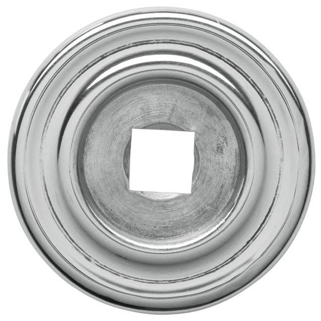 Knob Backplate, 1.5" H x 1.5" W x 0.1" D, Bright Chrome