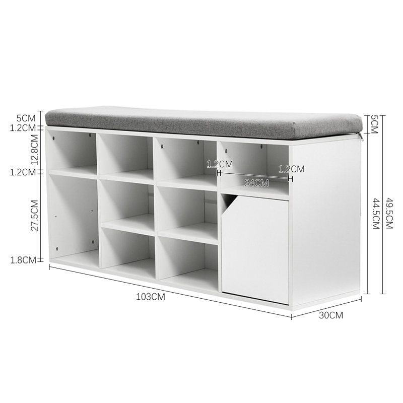 Linen Upholstered Storage Bench