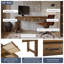Bureau Bromley de style ferme moderne de 60 po x 30 po en pin vintage