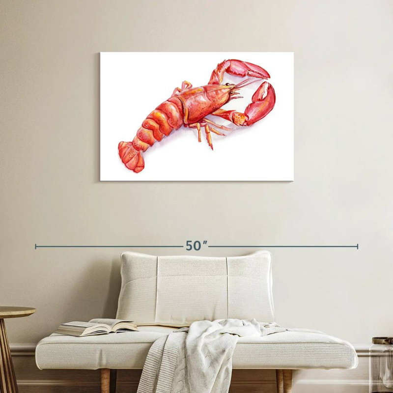 Vibrant Lobster, 24" H x 36" W