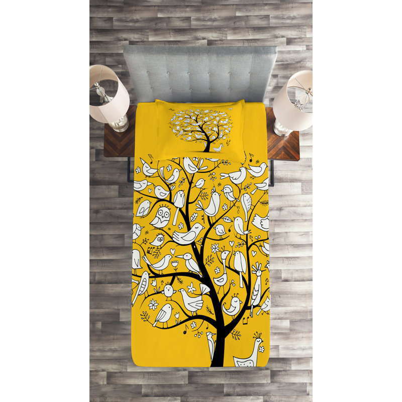 Farmhouse / Country Polyester Coverlet, Twin Bedspread + 1 Sham