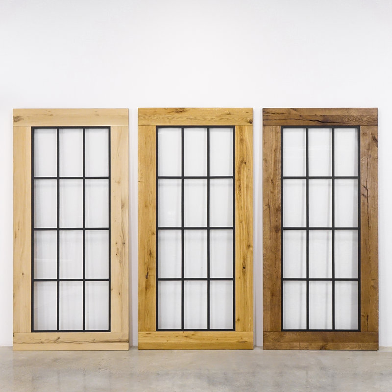 Jordon Solid Oak Sliding Barn Doors Prefinished, Brown Oil, 210cm H x 100cm W