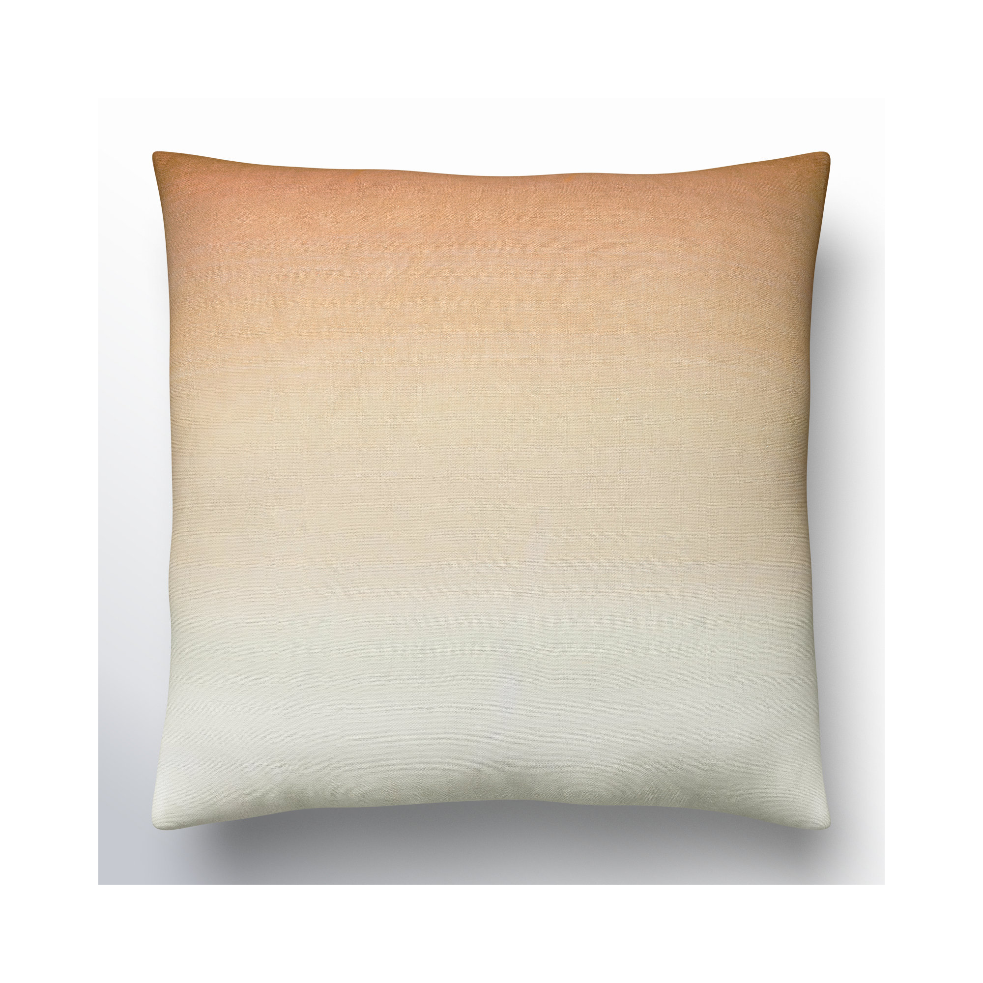 Deadra Ombre Linen Throw Pillow, Pillow Cover Only - No Insert, 22" x 22", Medium Brown