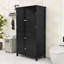 Armoire de rangement en bois pour salle de bain avec tablettes réglables et tiroirs de rangement-839122851