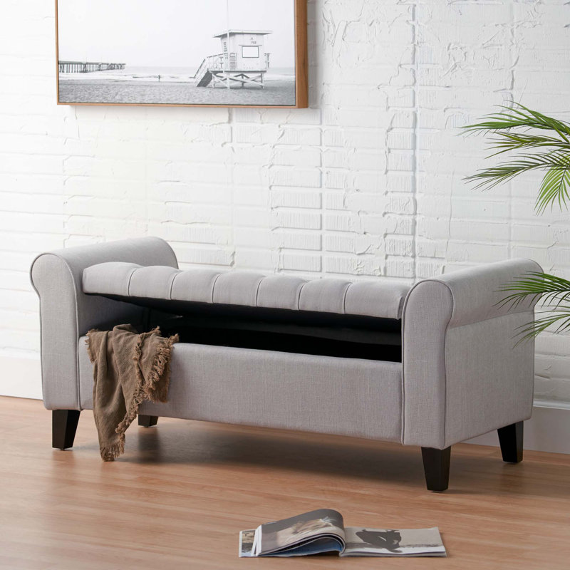 Hayes Armed Storage Bench