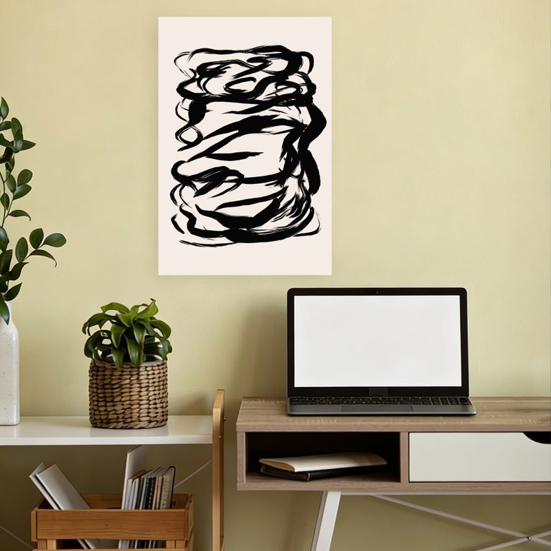 Whirlwind Echoes Abstract Bold Contemporary Wall Art Print, 45.72cm H x 30.48cm W
