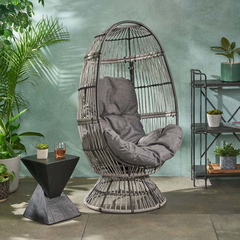 Outdoor Wicker Swivel Lounge Chair
