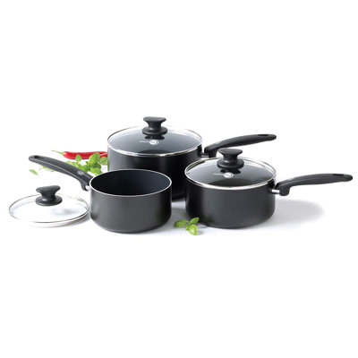 GreenPan Cambridge 3 Piece Aluminium Non Stick Saucepan Set