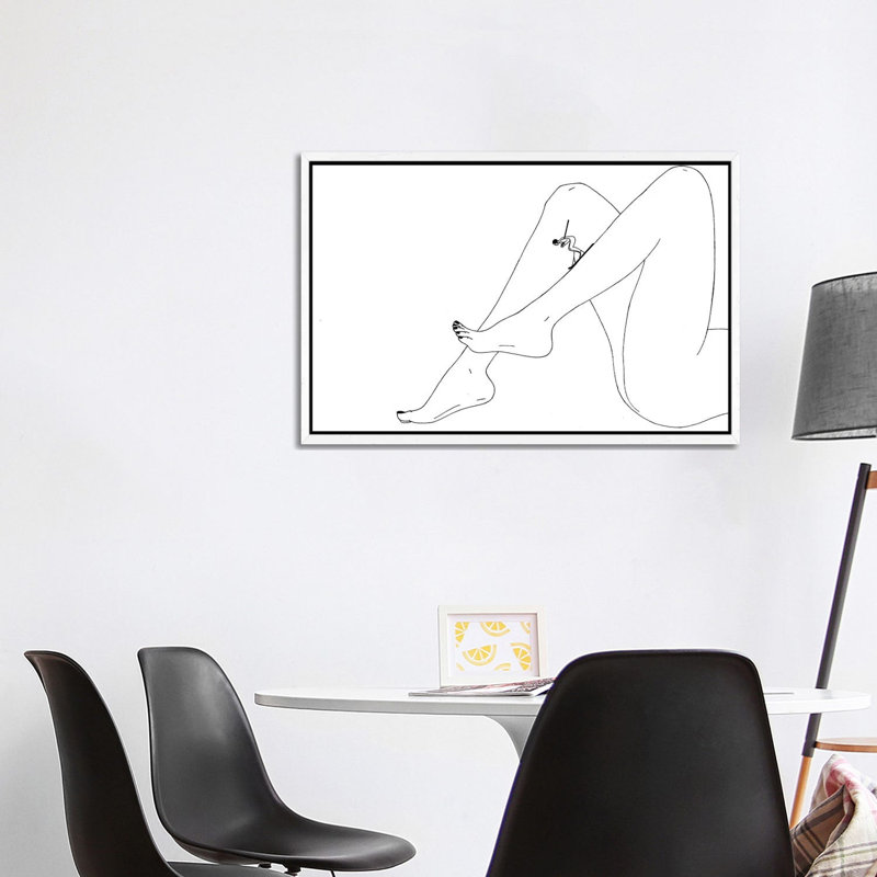 Downhill by Filippo Spinelli - Print on Canvas, 101.6 cm H x 66.04 cm W, White Framed