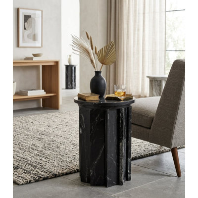 Table d'appoint en marbre Edge