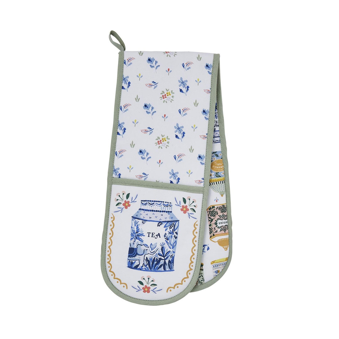 Ulster Weavers Tea Tins Block Print 100% Cotton Oven Glove