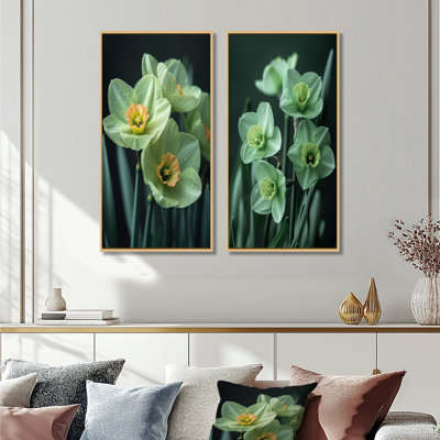 Ensemble de 2 jonquilles monochromes Glamour Garden I - Daffodils