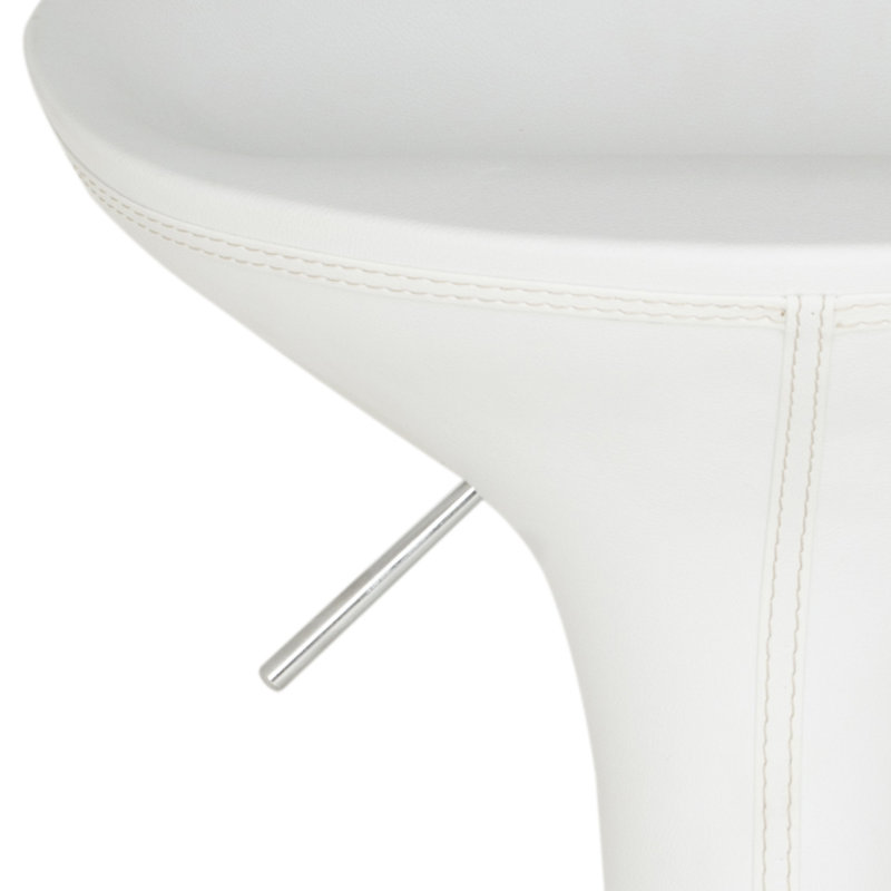 Bunky Swivel Upholstered Counter Stool, White
