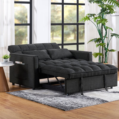 Nangle 53" Wide Modern Upholstery Reclining Sleeper Sofa With Adjustable Backrest by Ebern Designs