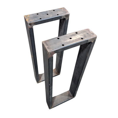 Unfinished Raw Steel U-Frame Console Table Legs (Set Of 2) – Diy Industrial Table Base