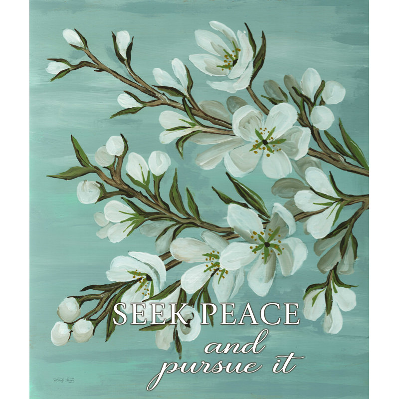 «Seek Peace», reproduction sur toile tendue, H 48 po x l 36 po