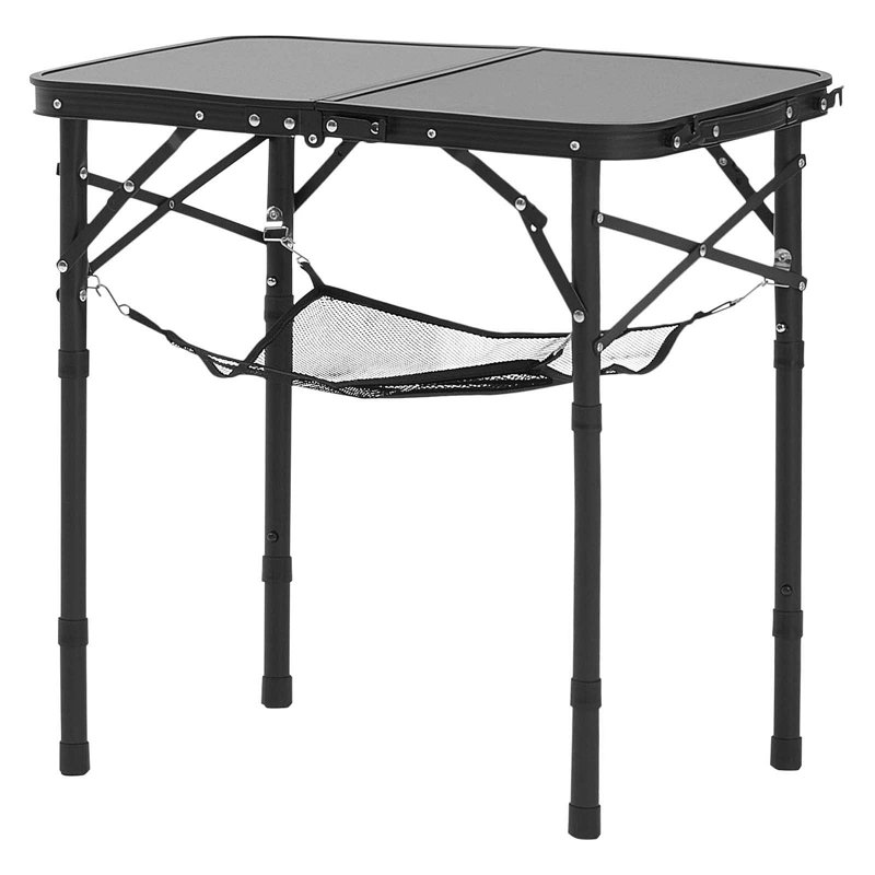 Table de camping pliante portative en aluminium 2 pi, Black