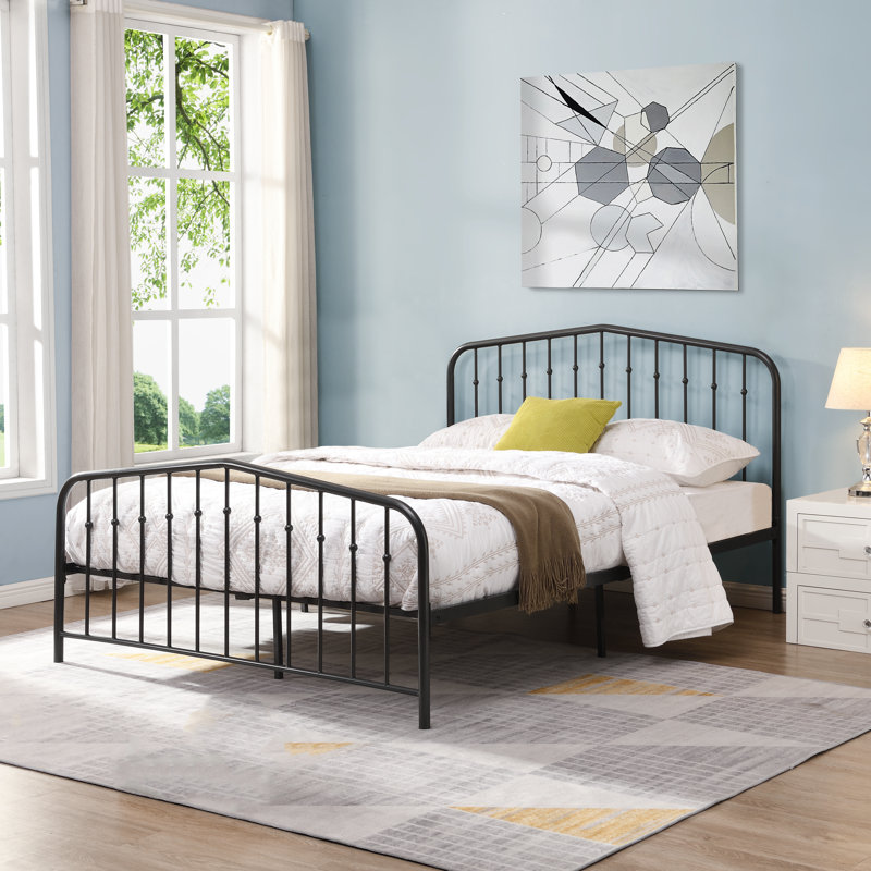 Lindsey Metal Open-Frame Bed, Full, Black