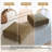 Upholstered Camel Square Corduroy Ottoman with Solid Wood Legs, Ottoman Modular Part For Sectional Sofa-1619641491
