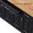 54inch Large Kitchen Island with Rubber Wood Drop Leaf, Embossed Texture Rolling Kitchen Cart on 4 Wheels with 4 Doors and 3 Drawers, Kitchen Island with Storage for Kitchen, Dining Room,Black-750549669