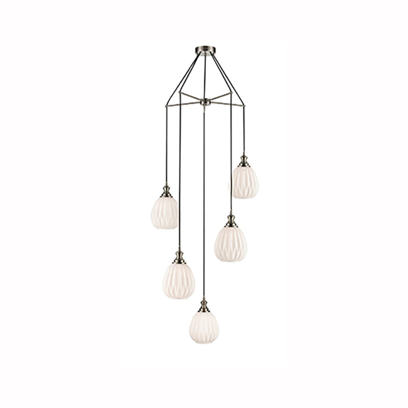 Armina 5 - Light Cluster Pendant, Black/Silver, White